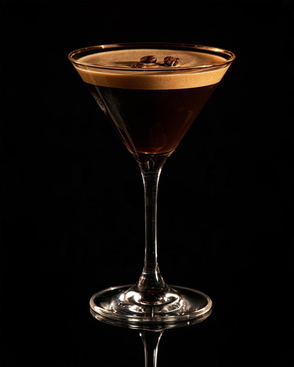 Hazelnut Espresso Martini, cocktail concept image for recipe review