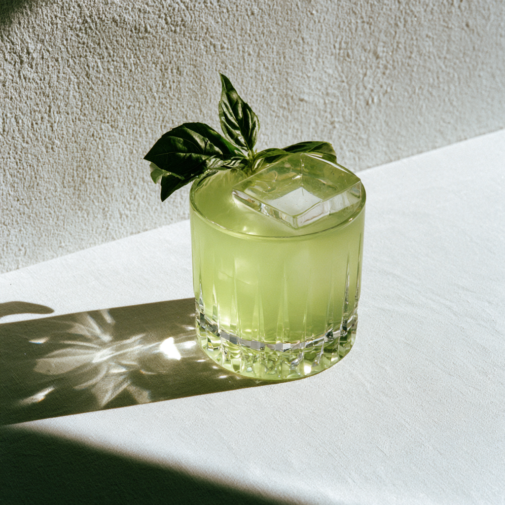 Basil Smash, cocktail concept image for recipe review