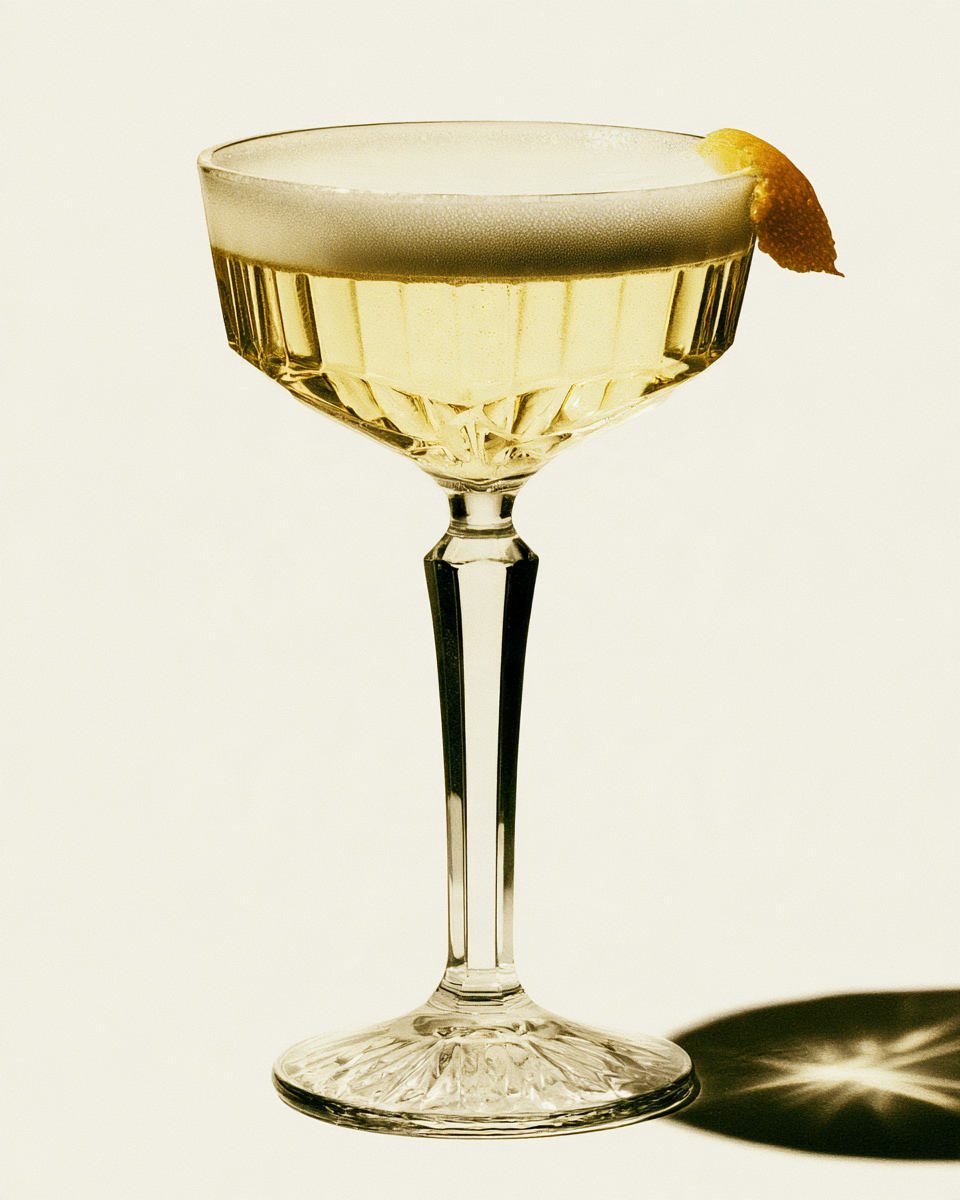 White Lady in Satin, cocktail concept image for recipe review